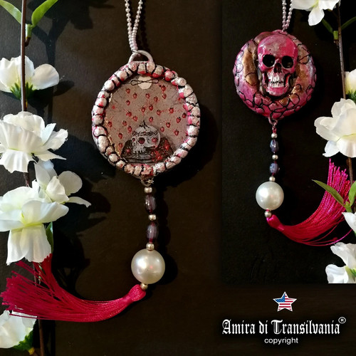 Black magic talisman skull - black,
