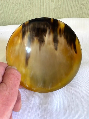 Horn bowl natural pattern - horn,