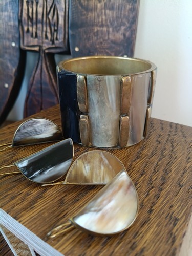 Vintage boho natural horn - vintage,