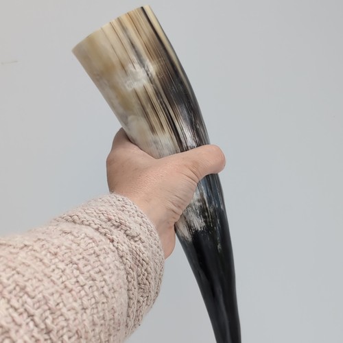 Natural cow horn drinking - natural,