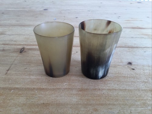 Vintage horn beakers cups - horn,